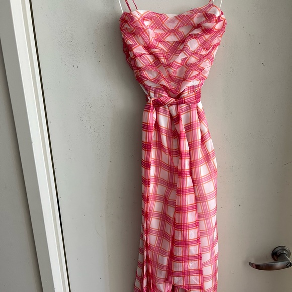 C/MEO Collective Pink Plaid Jumpsuit - Picture 2 of 9